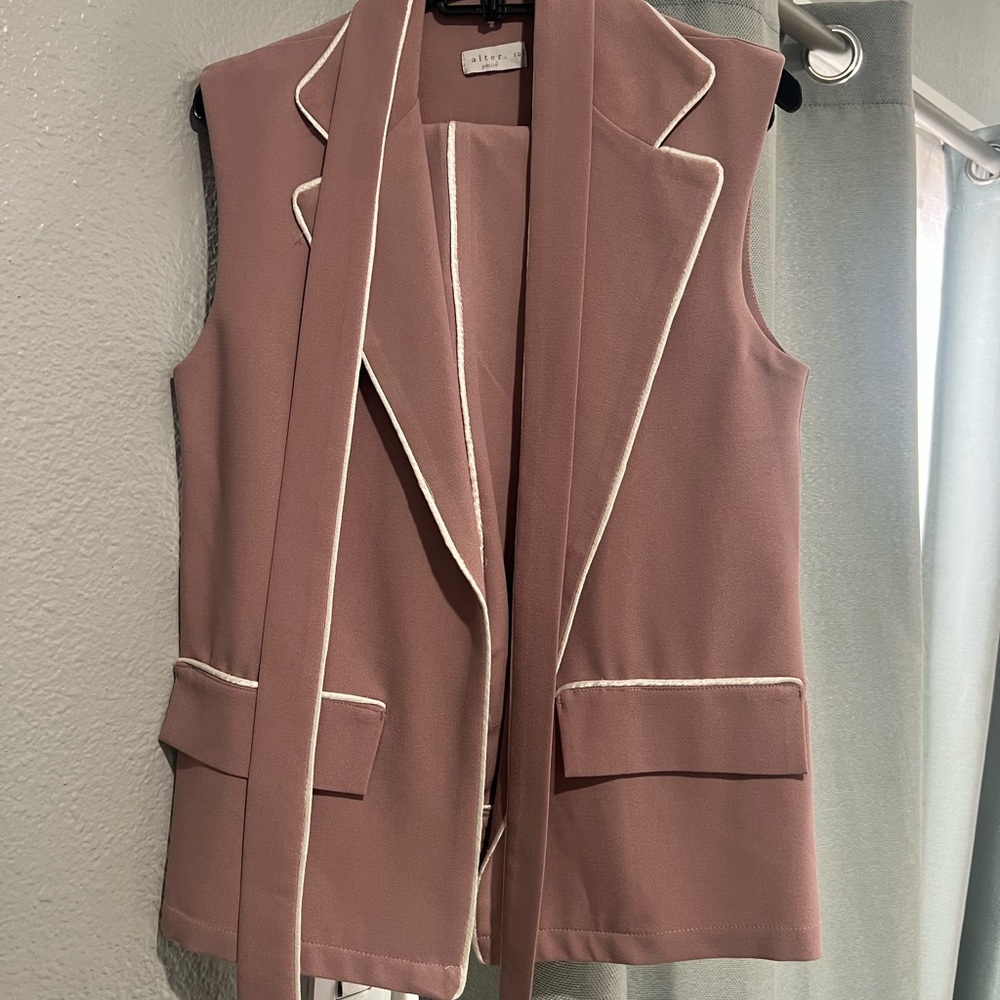 Alter - Pink and White - Petite 2-piece Co-ord Suit